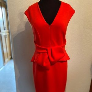 Red bow detail dress